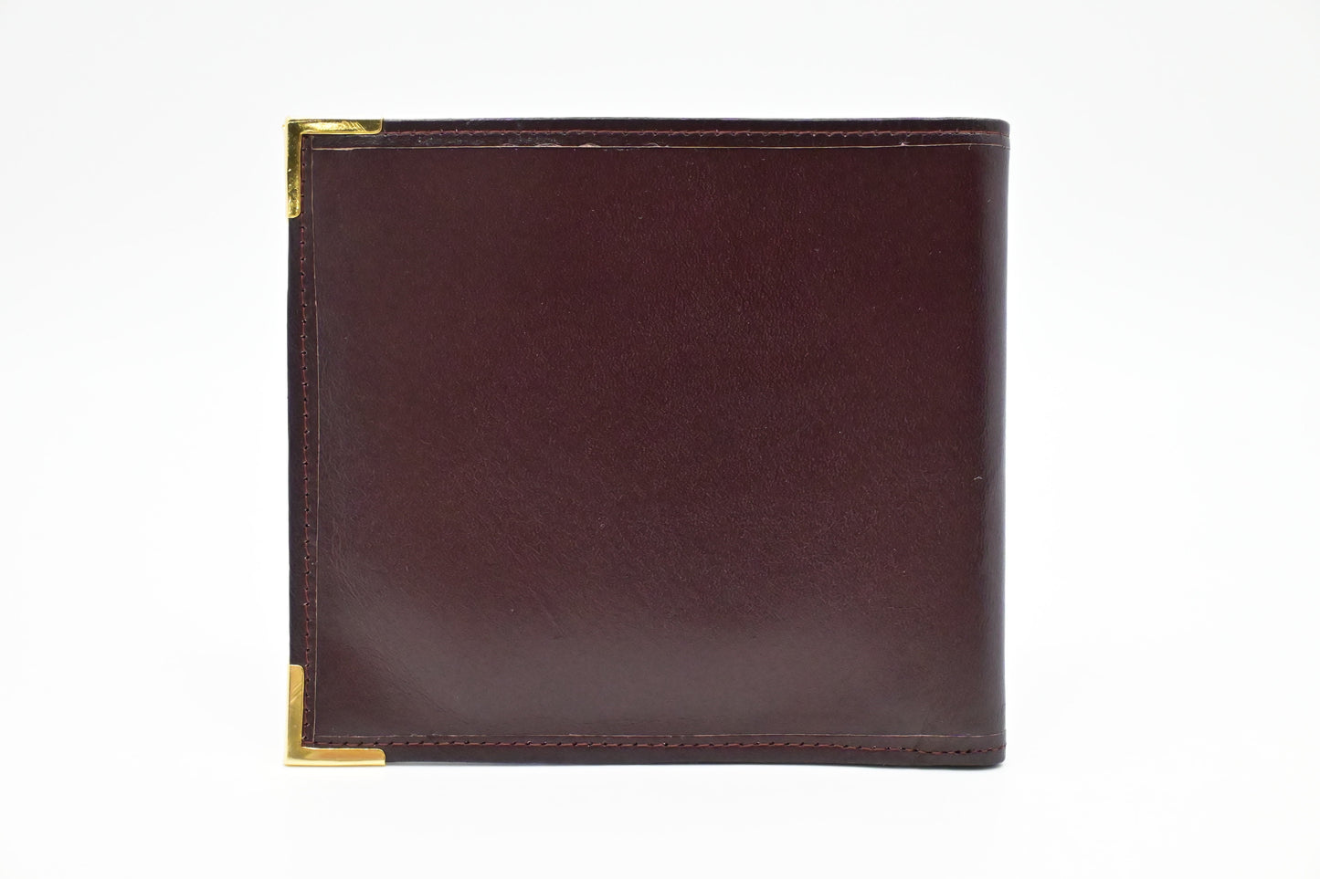 Celine Bifold Wallet in Maroon Leather