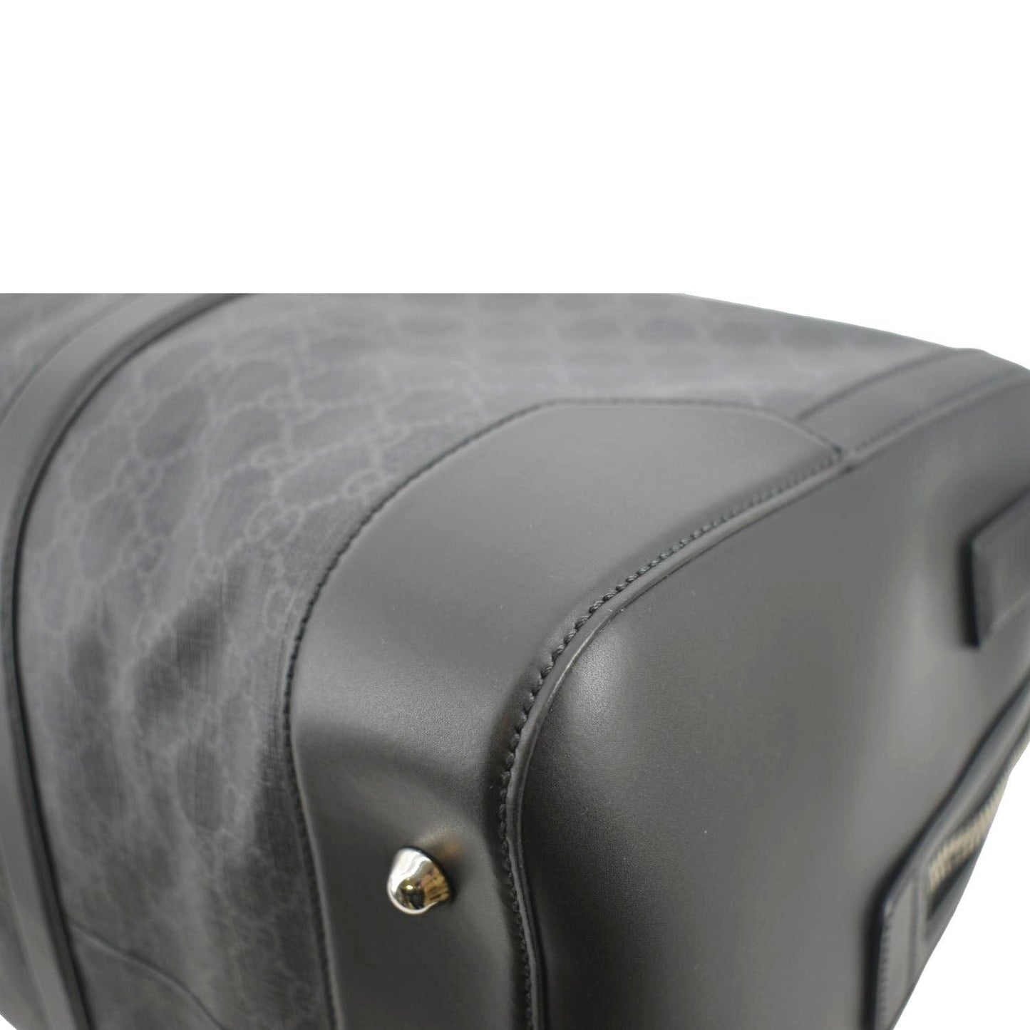 GUCCI Carry-on GG Supreme Canvas Duffle Bag Black 478323