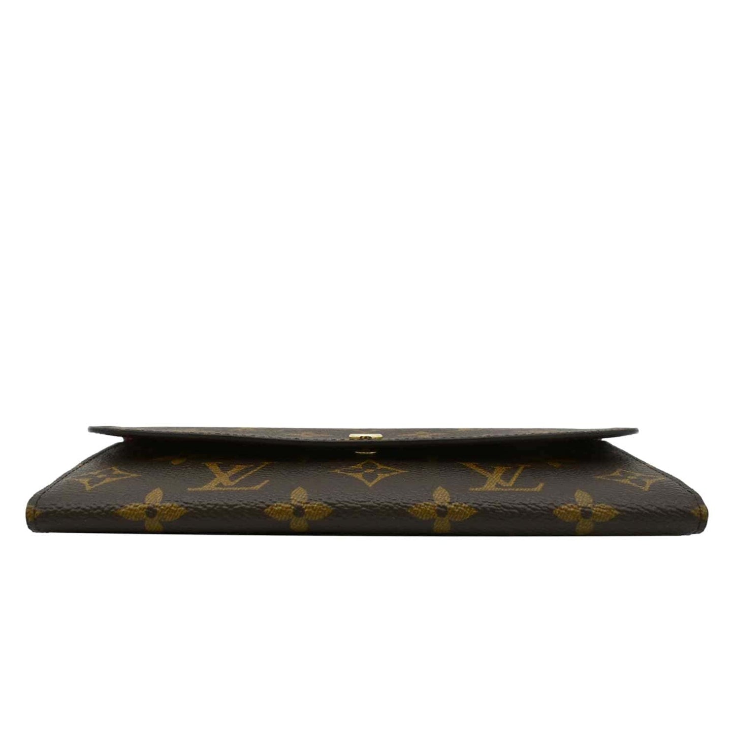 LOUIS VUITTON Emilie Monogram Canvas Wallet Brown