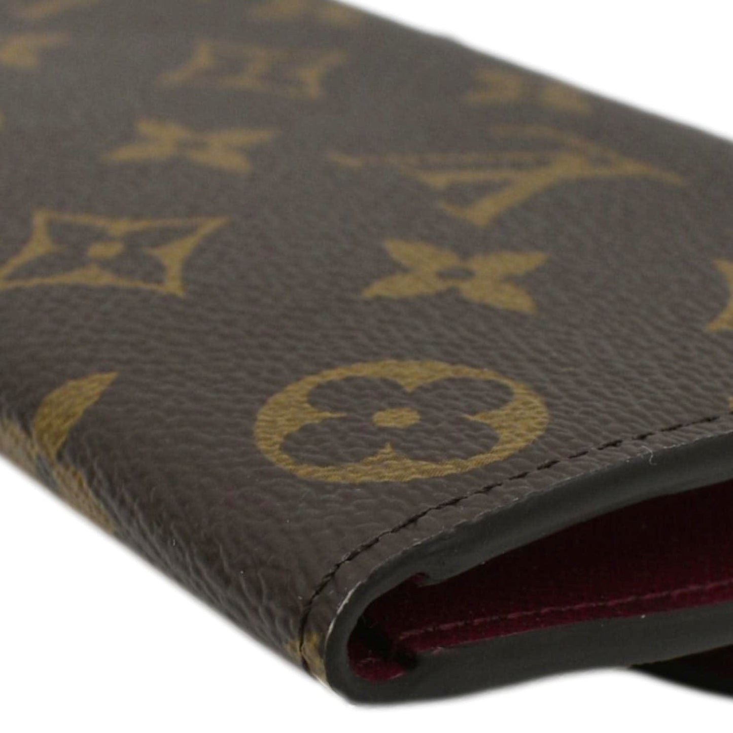 LOUIS VUITTON Emilie Monogram Canvas Wallet Brown