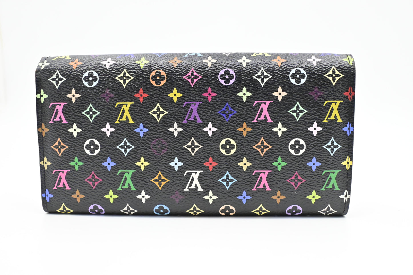Louis Vuitton Sarah Wallet in Black Multicolor Monogram Canvas