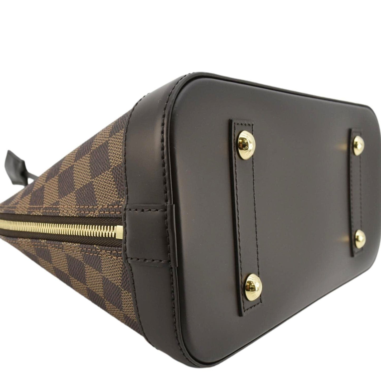 LOUIS VUITTON Alma PM Damier Ebene Satchel Bag Brown