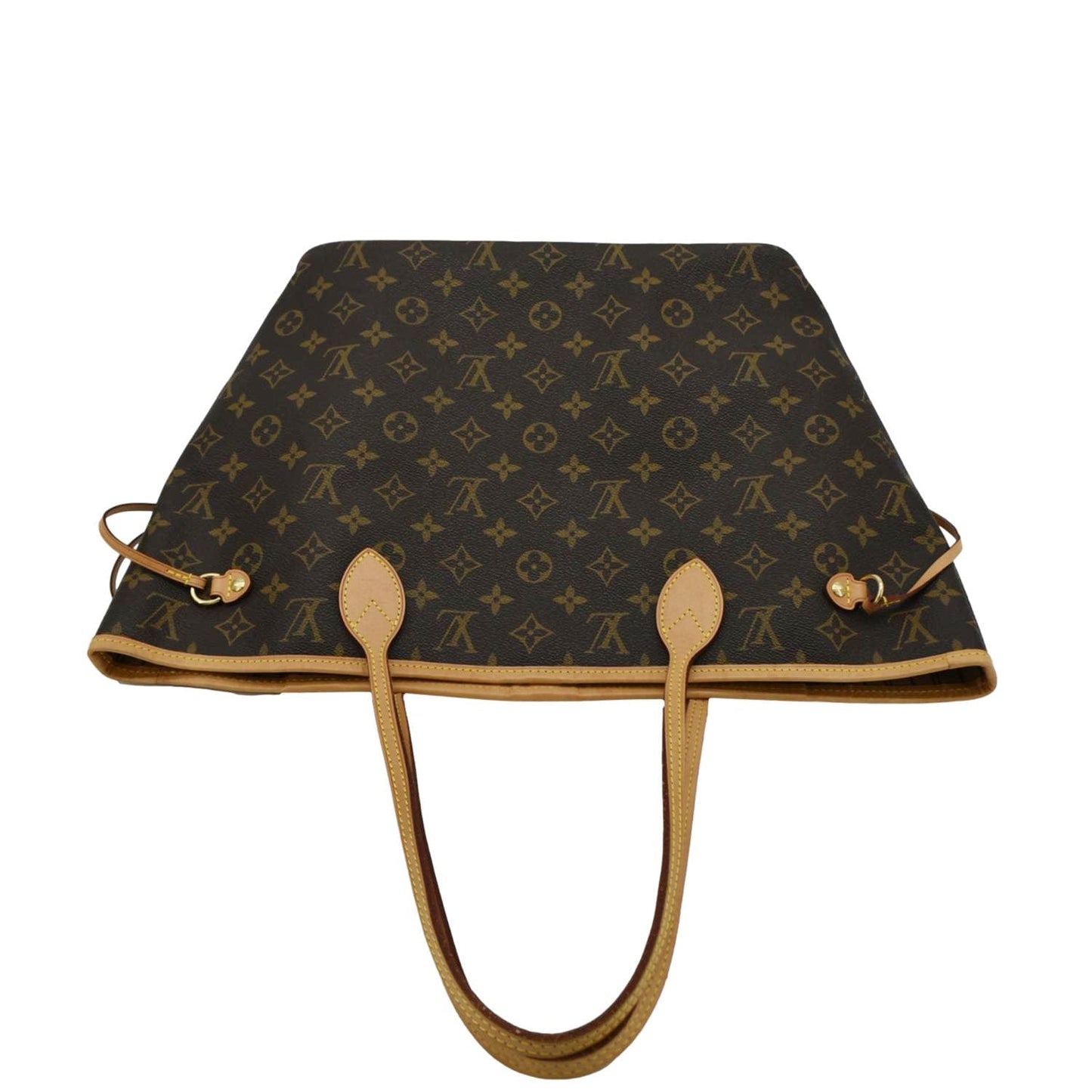 LOUIS VUITTON Neverfull MM Monogram Canvas Tote Bag Brown
