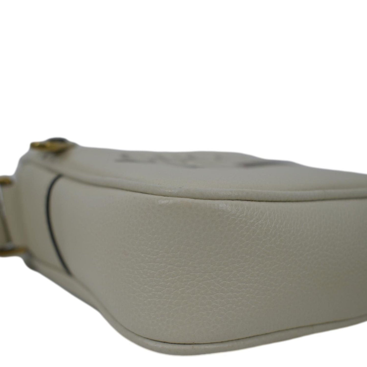 GUCCI Mini Logo Leather Crossbody Messenger Bag Off White 574803