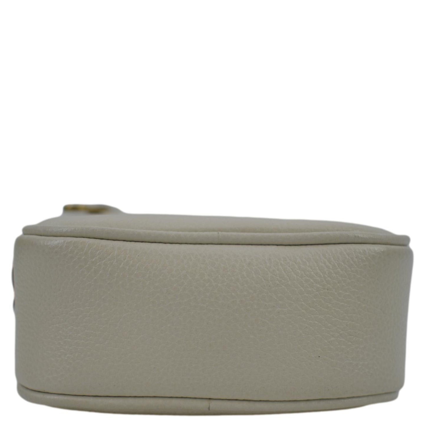 GUCCI Mini Logo Leather Crossbody Messenger Bag Off White 574803