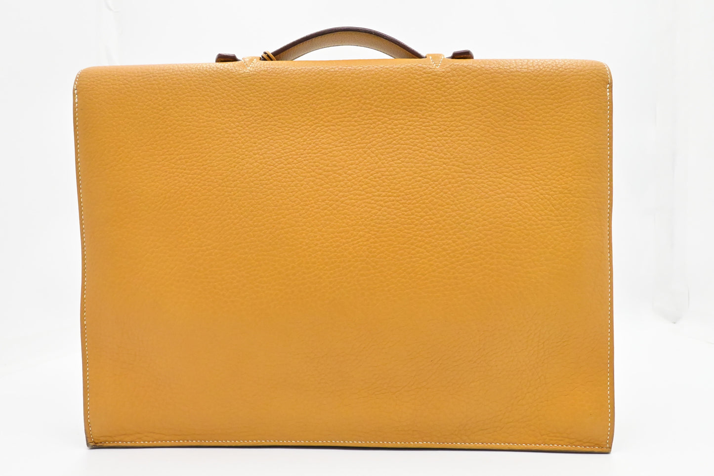 Hermes Sac a Depeches 41 in Yellow Clemence Leather