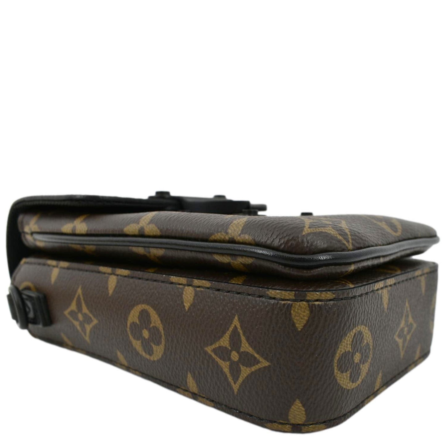 LOUIS VUITTON S-Lock Vertical Monogram Macassar Crossbody Bag Brown
