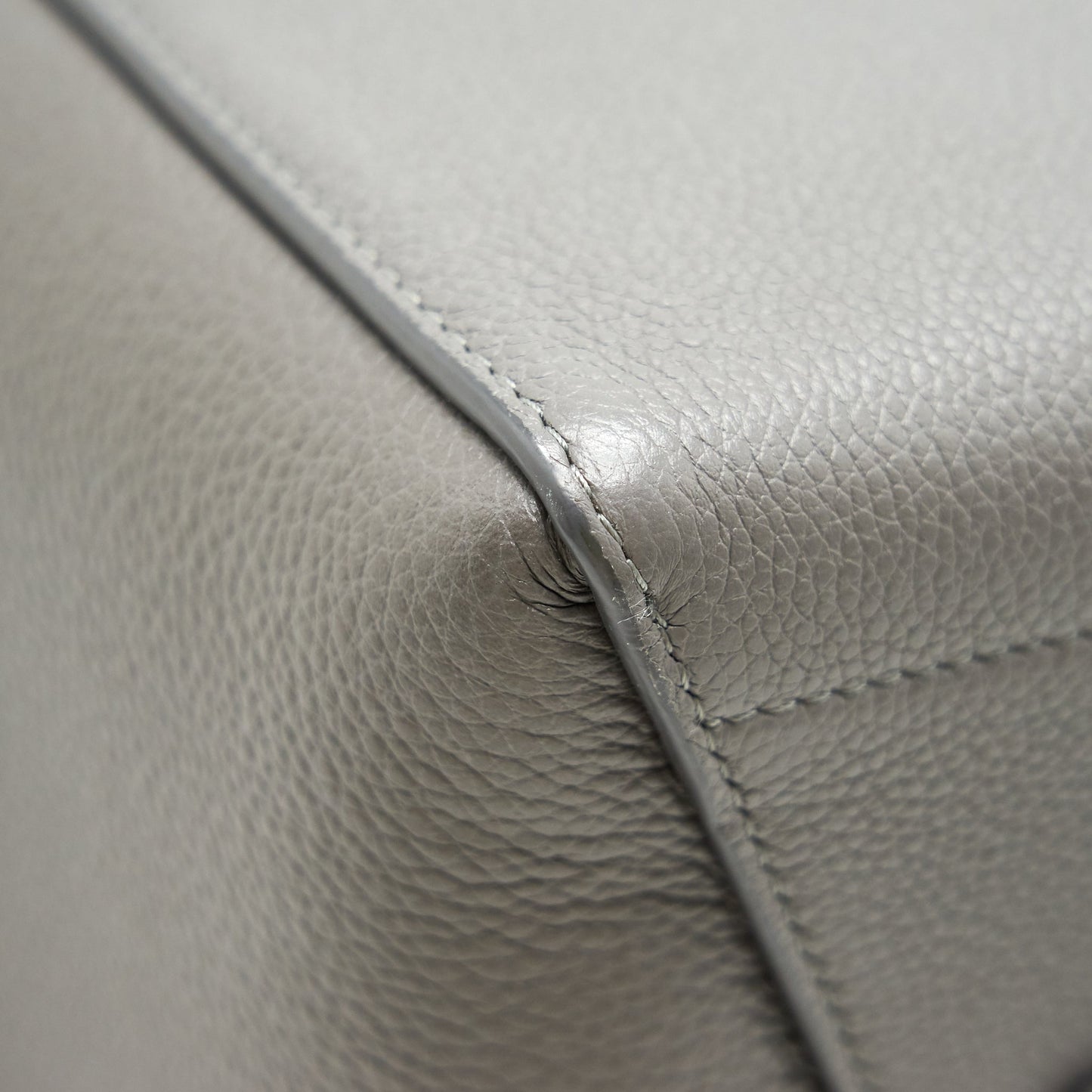 CELINE SANGLE BUCKET BAG DARK GREY WITH BLACK STITCHING