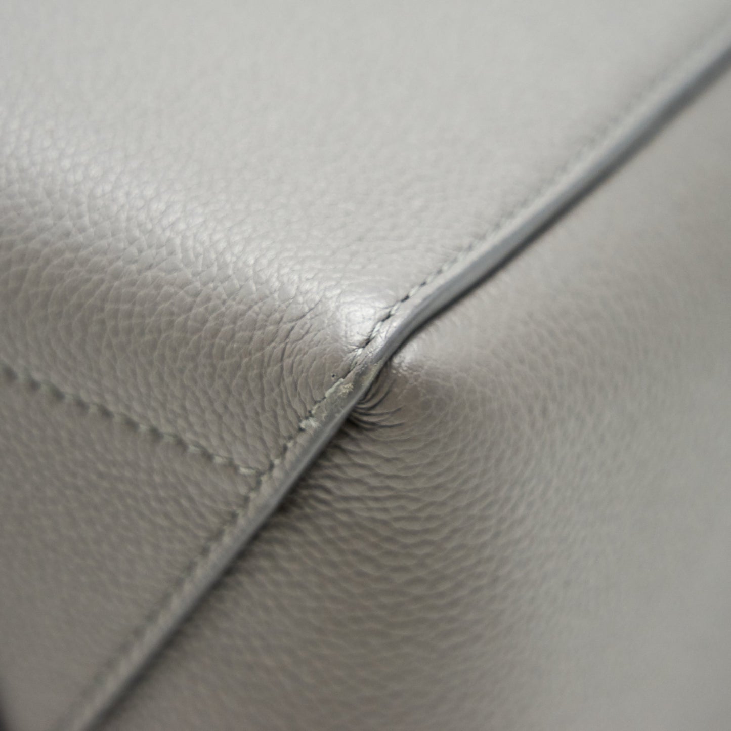 CELINE SANGLE BUCKET BAG DARK GREY WITH BLACK STITCHING