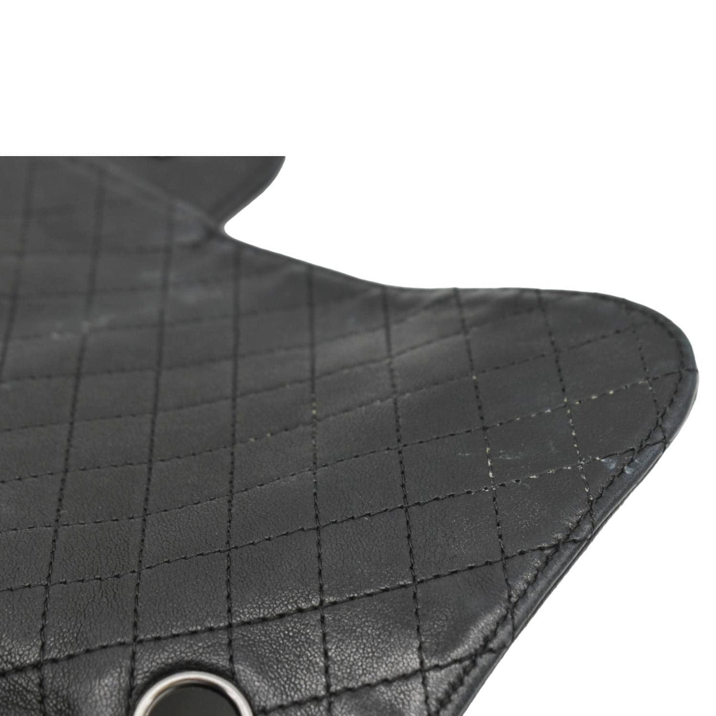 CHANEL Soft and Chain Flap Leather Shoulder Bag Black