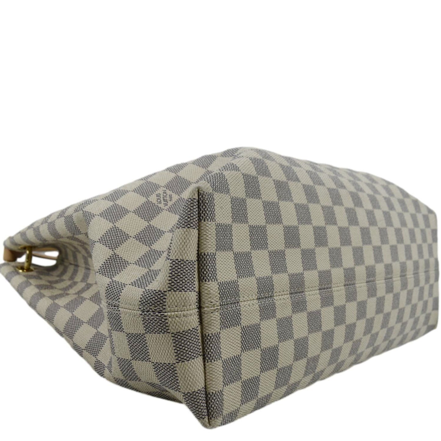 LOUIS VUITTON Graceful MM Damier Azur Shoulder Bag White