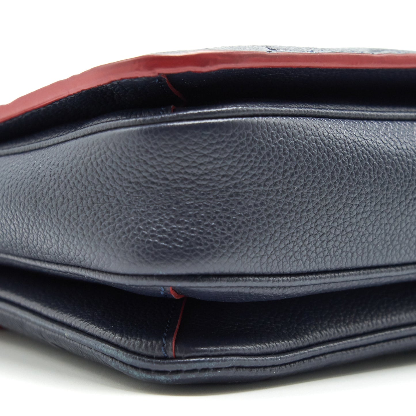 LOUIS VUITTON POCHETTE METIS Monogram Empreinte Leather Marine Rouge
