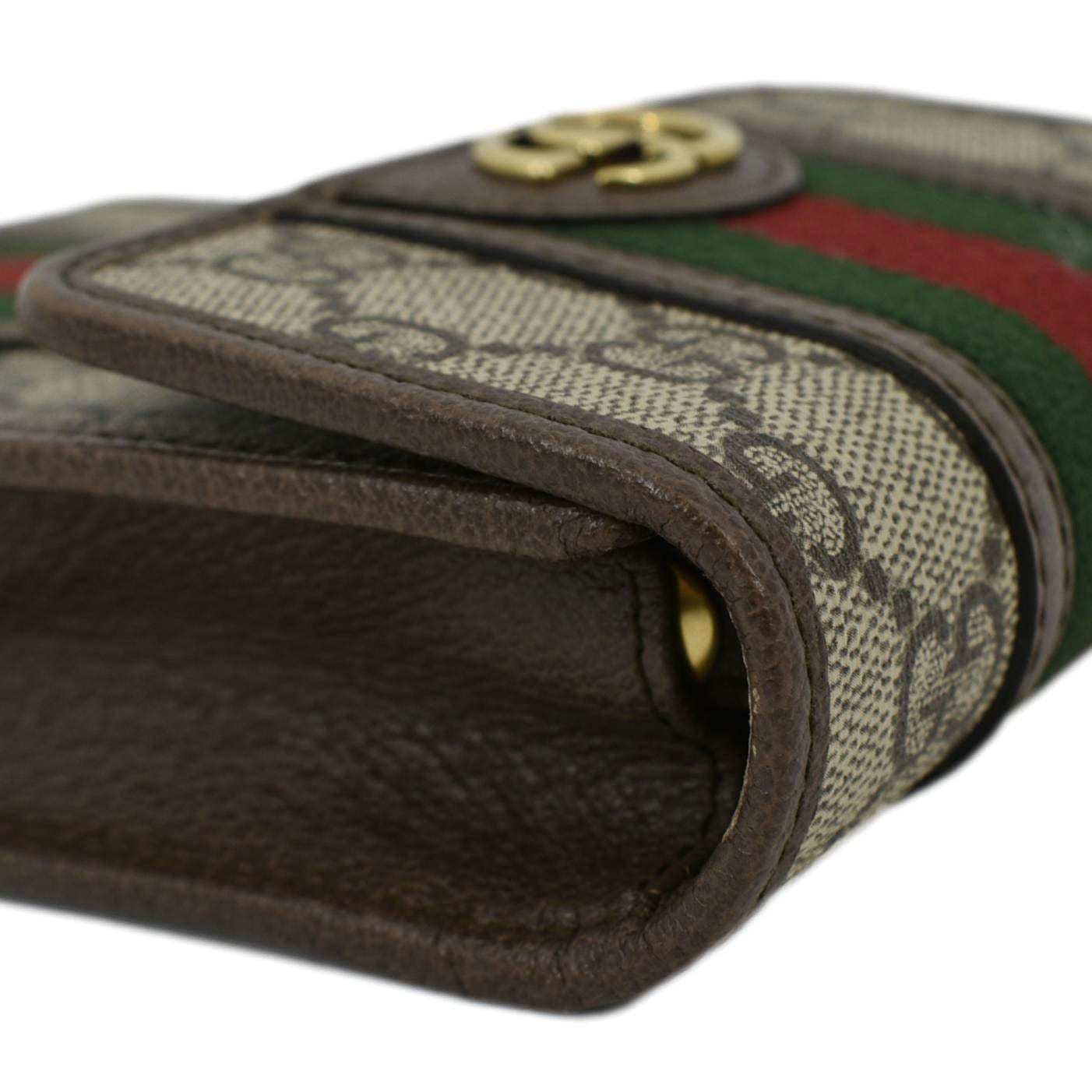 GUCCI Mini Ophidia New Acero GG Supreme Monogram Web Crossbody Bag Beige 625757