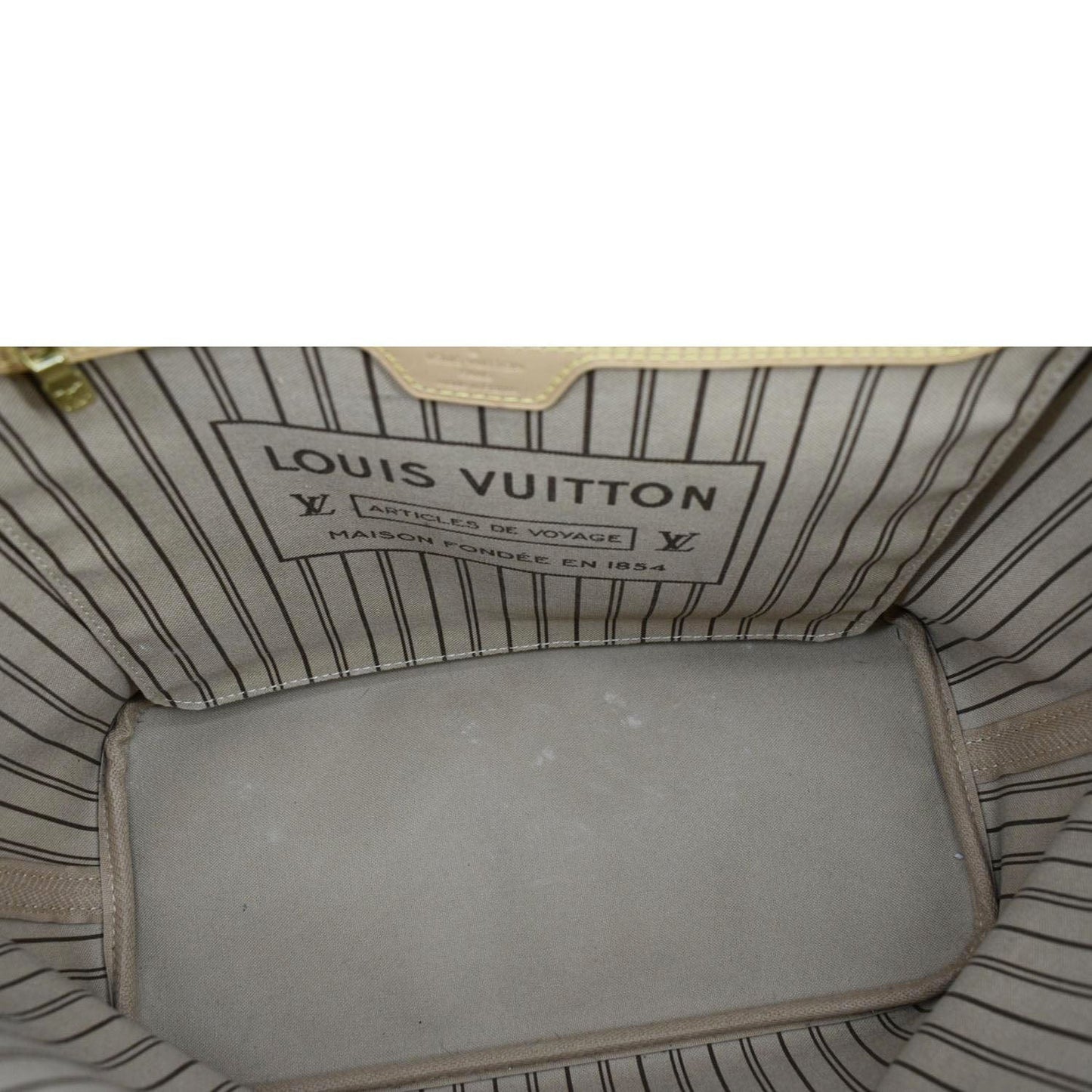 LOUIS VUITTON Neverfull MM Monogram Canvas Tote Bag Brown