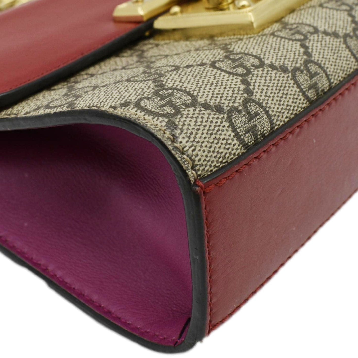 GUCCI Padlock Small GG Supreme Canvas Shoulder Bag Multicolor 409487