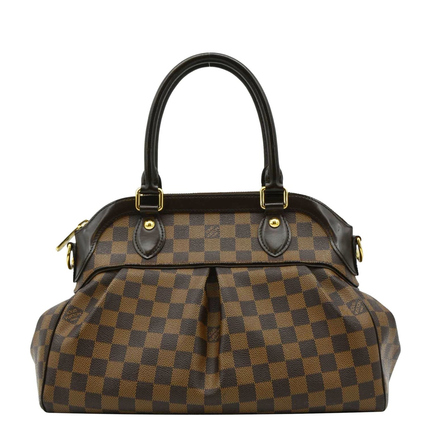 LOUIS VUITTON Trevi PM Damier Ebene Satchel Shoulder Bag Brown
