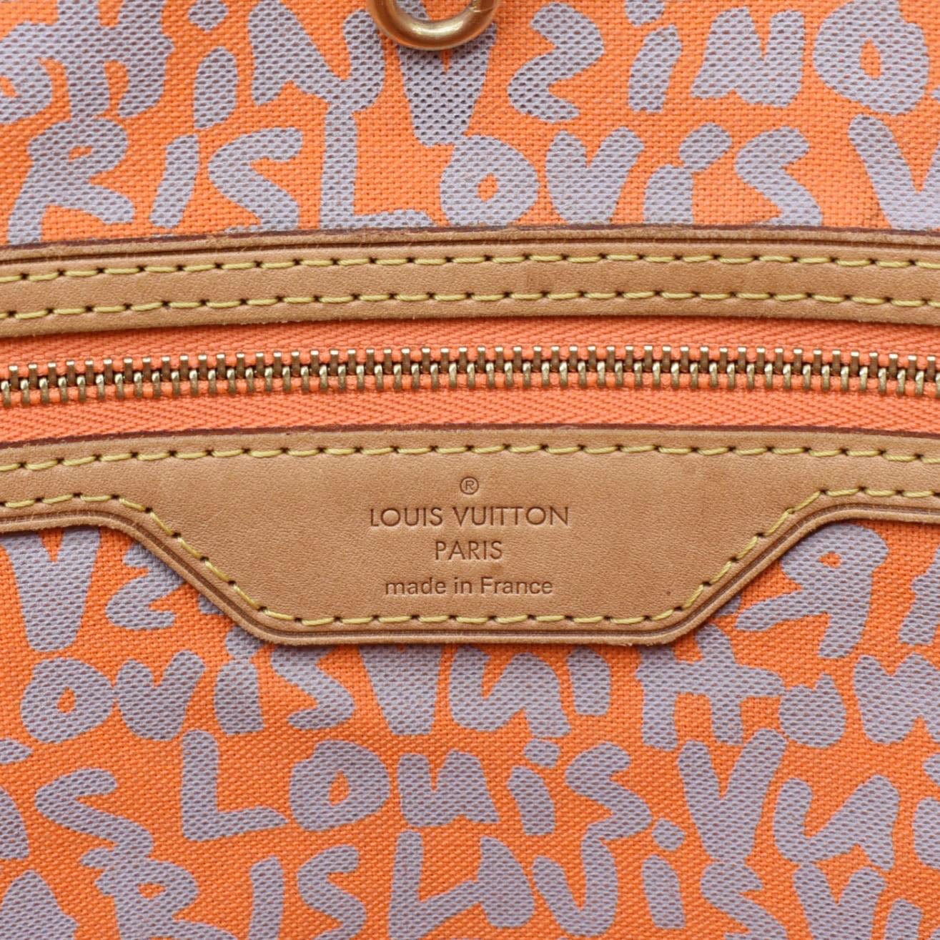 LOUIS VUITTON Neverfull GM Monogram Graffiti Tote Bag Orange