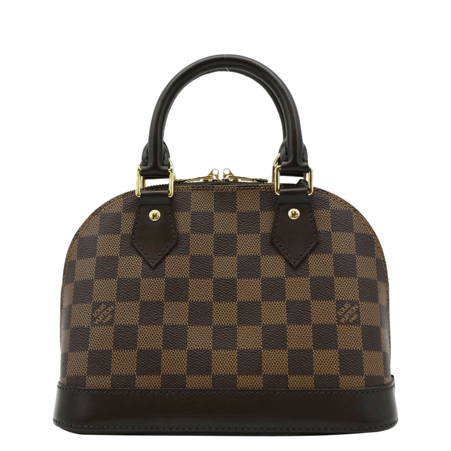 LOUIS VUITTON  Alma BB Damier Ebene Satchel Bag Brown