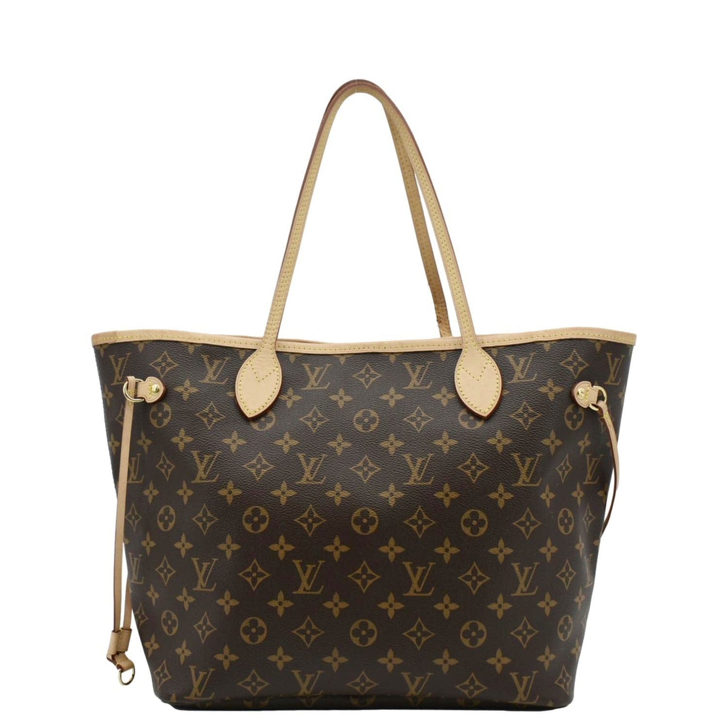 LOUIS VUITTON Neverfull MM Monogram Canvas Tote Bag Brown