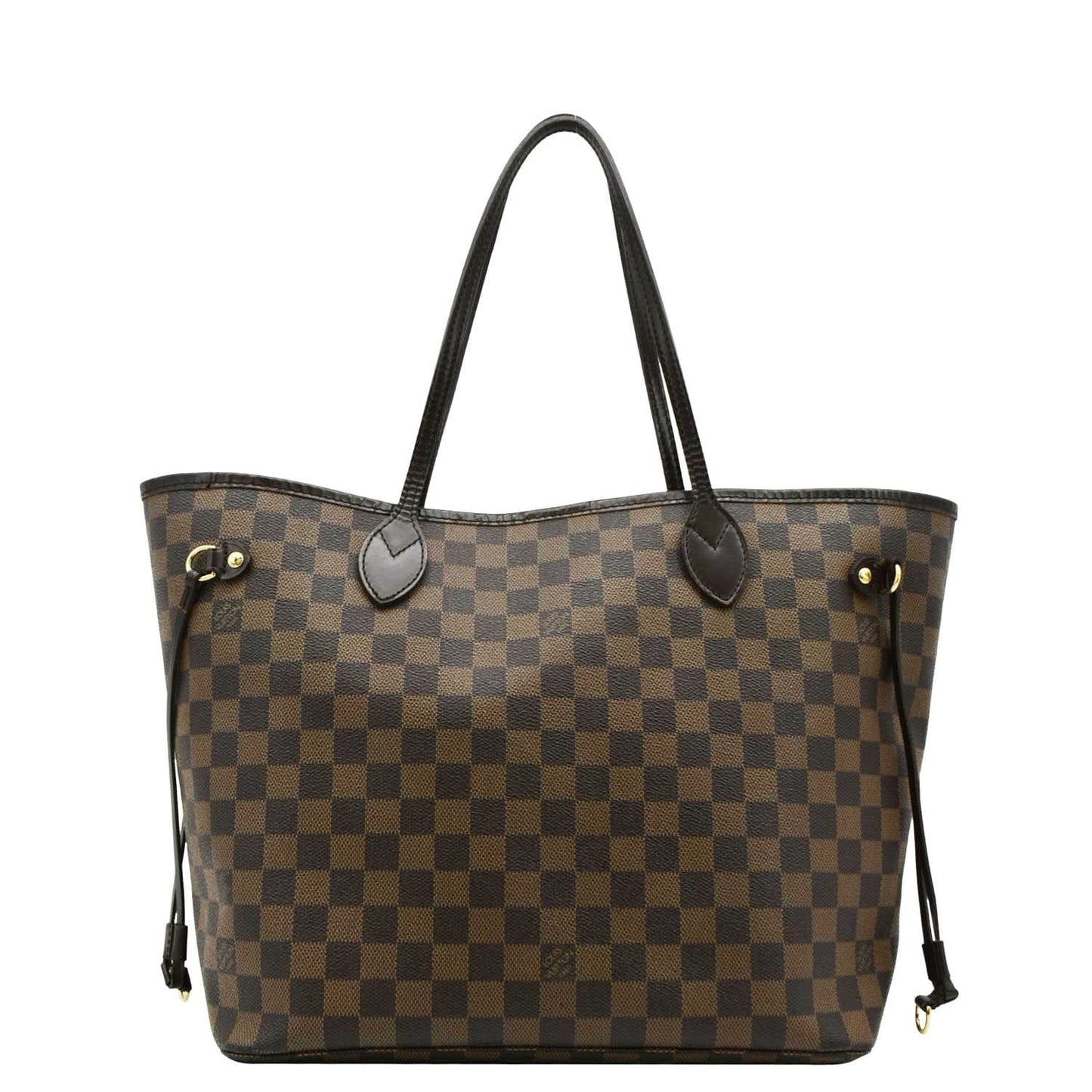 LOUIS VUITTON Neverfull MM Damier Ebene Shoulder Bag Brown