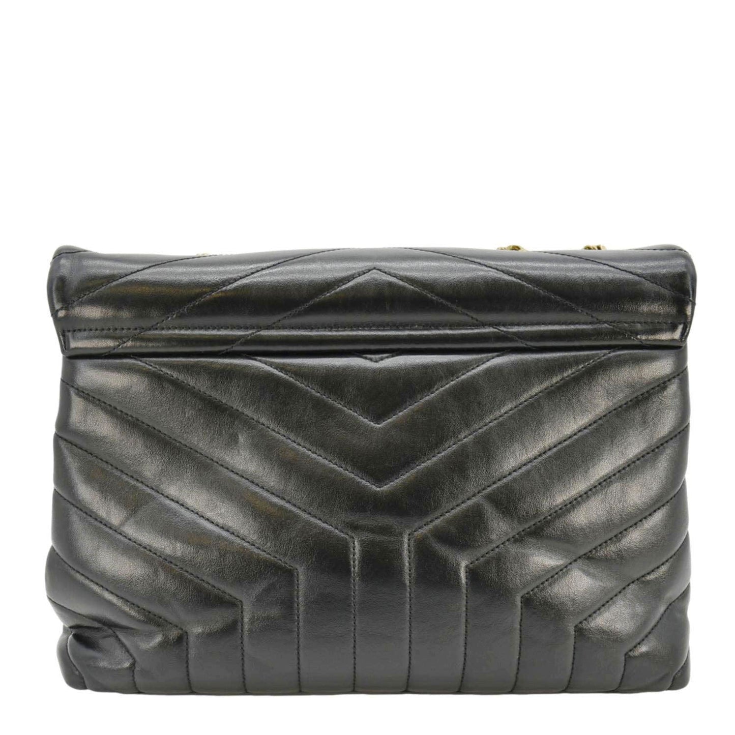 YVES SAINT LAURENT Loulou Medium Quilted Leather Crossbody Bag Black