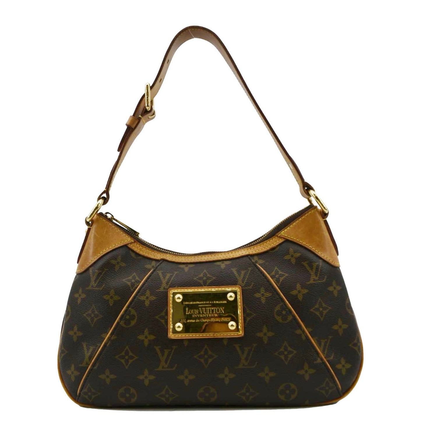 LOUIS VUITTON Thames PM Monogram Canvas Shoulder Bag Brown