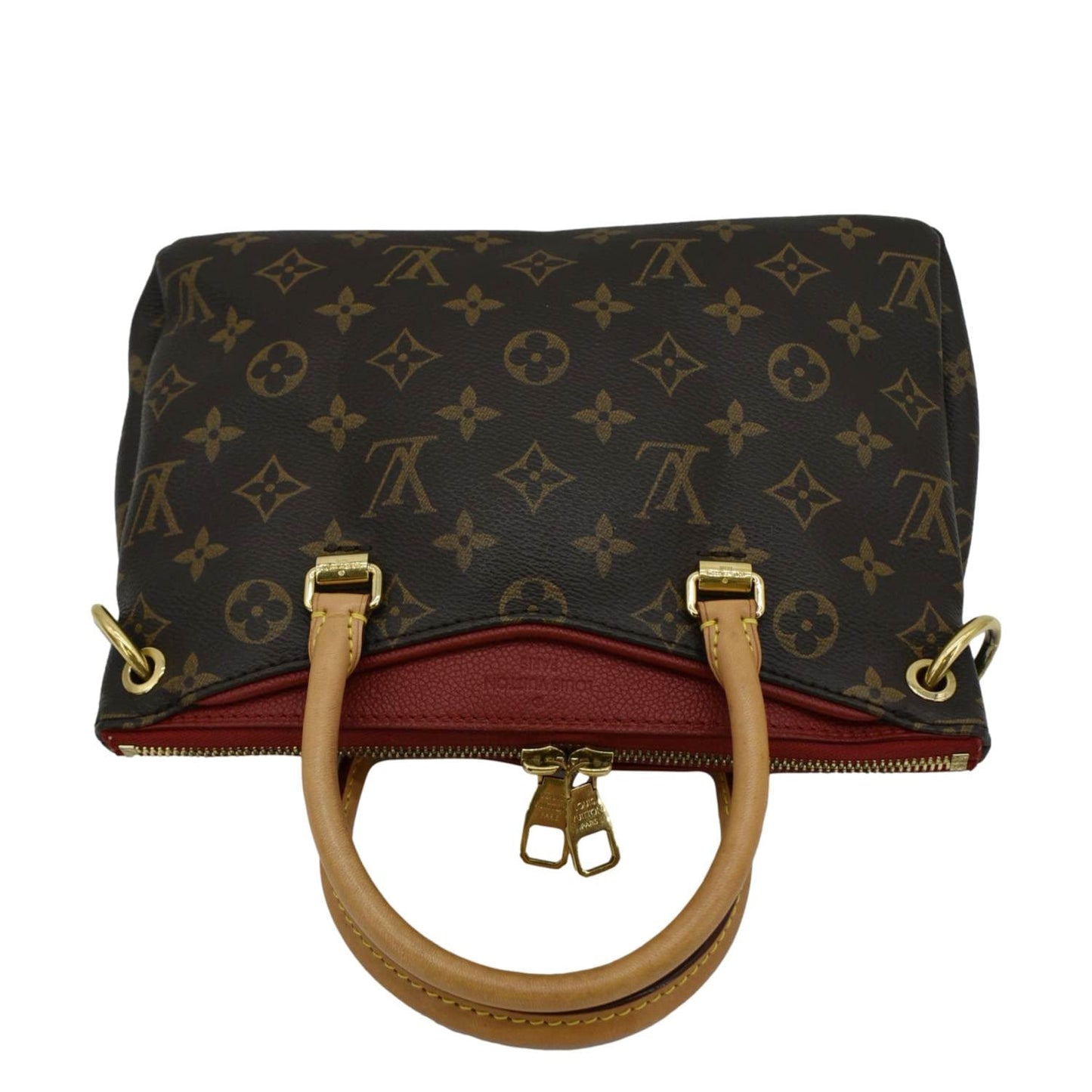 LOUIS VUITTON Pallas BB Monogram Canvas Shoulder Bag Brown