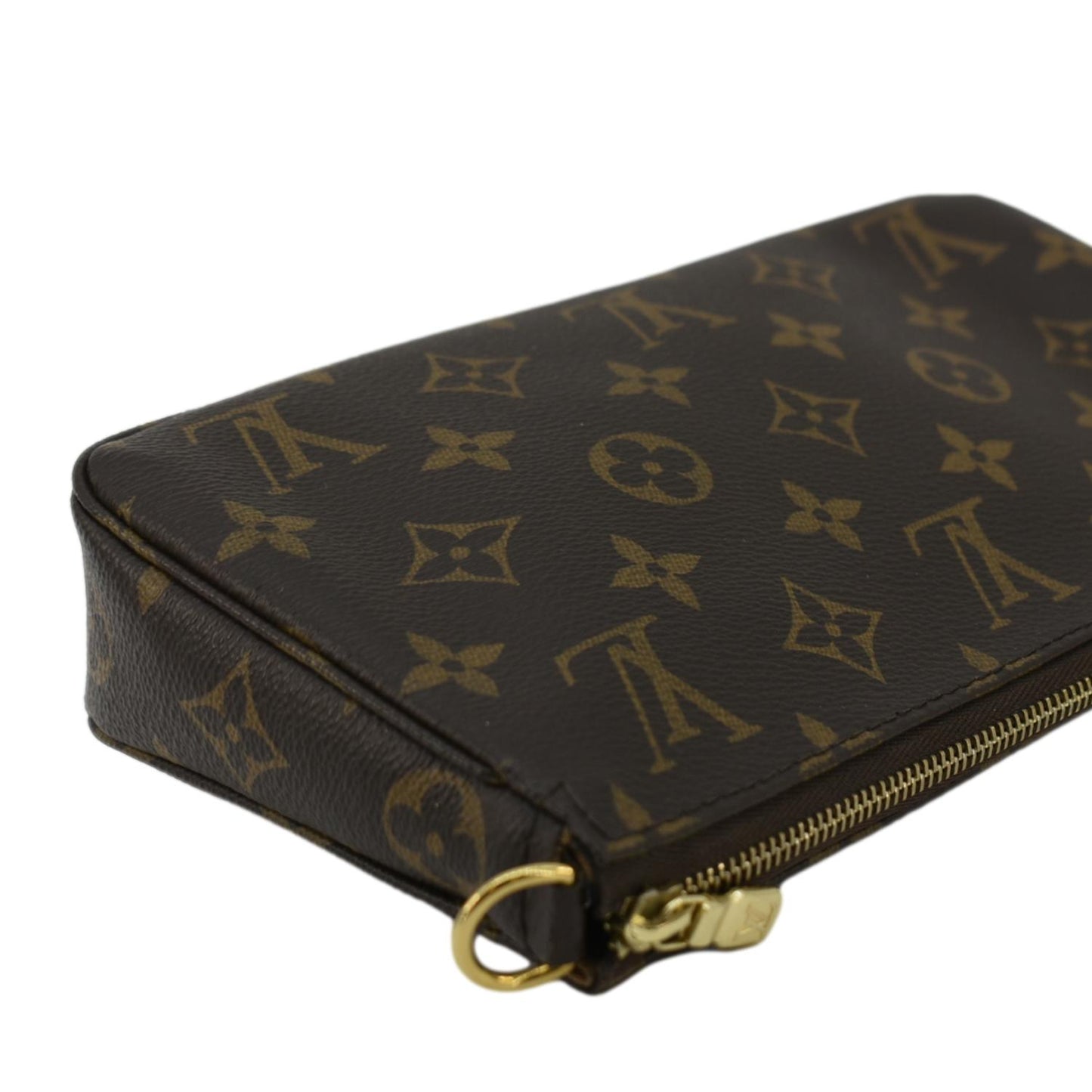 LOUIS VUITTON Pochette  Monogram Canvas Pouch Brown