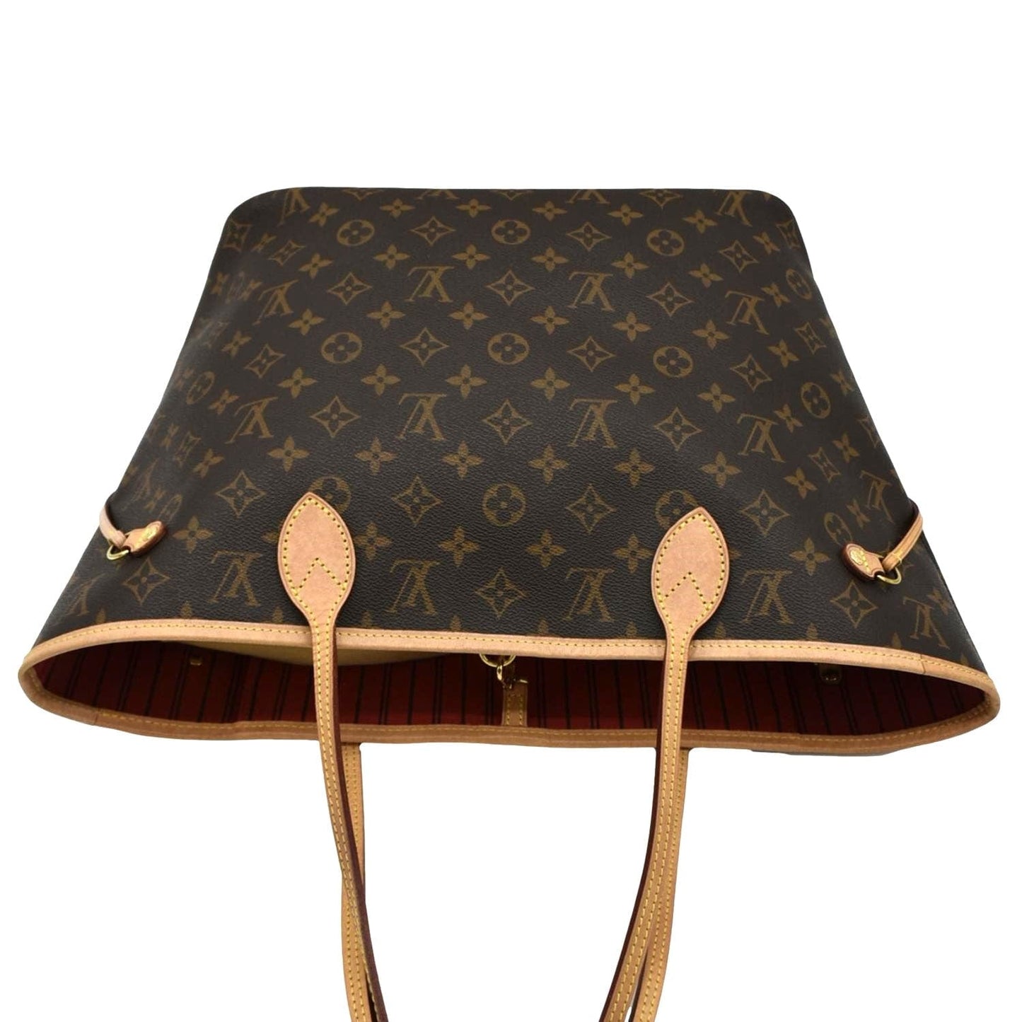 LOUIS VUITTON Neverfull MM Monogram Canvas Tote Bag Brown