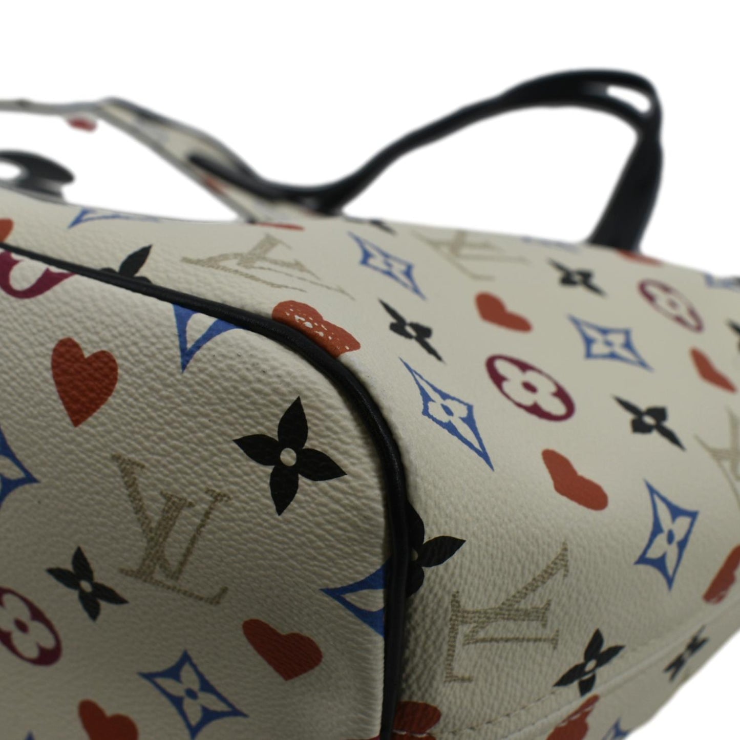 LOUIS VUITTON Game On Neverfull Monogram Canvas Shoulder Bag White