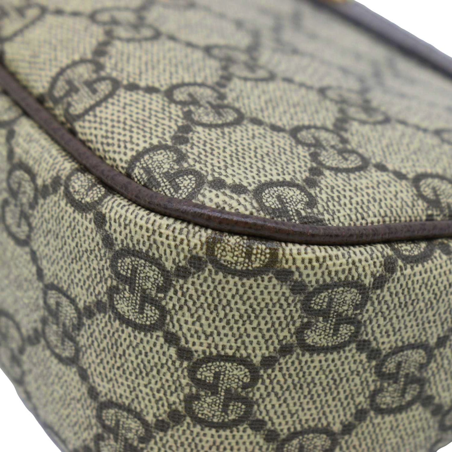 GUCCI Dollar Ophidia Web Small GG Supreme Monogram Canvas New Acero Shoulder Bag Beige 735132