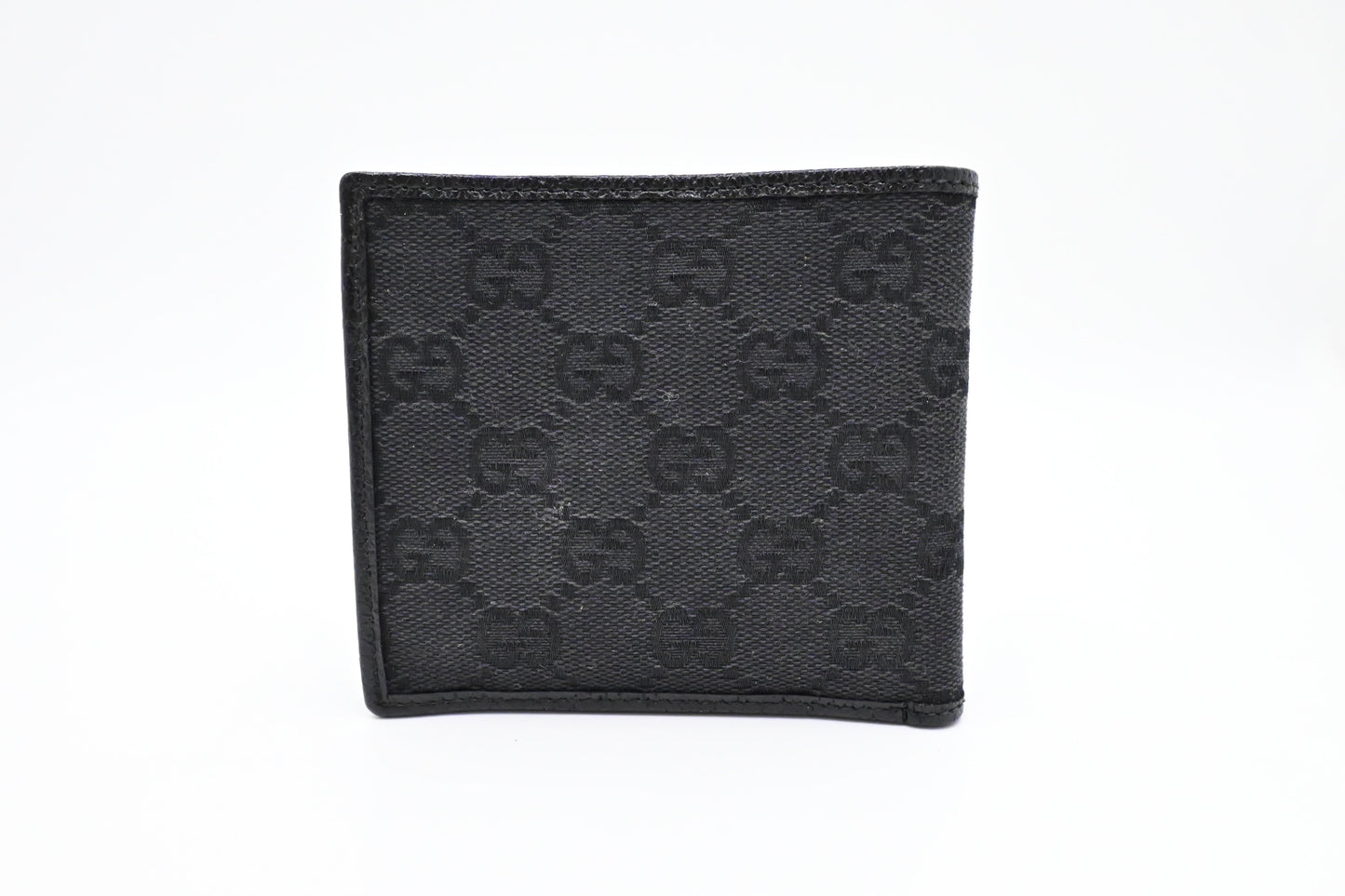 Gucci Compact Bifold Wallet in Black Canvas