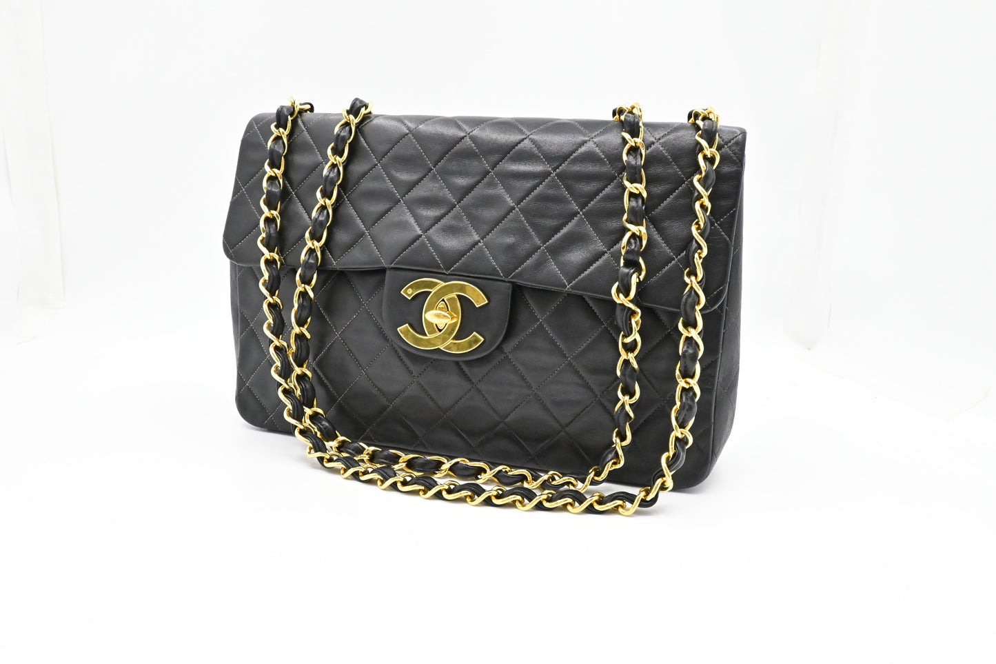 Chanel Maxi Flap in Black MattelassÃ© Leather