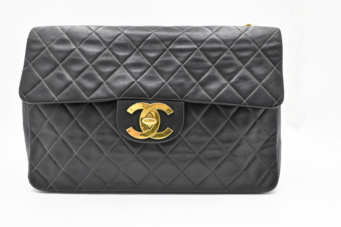 Chanel Maxi Flap in Black MattelassÃ© Leather