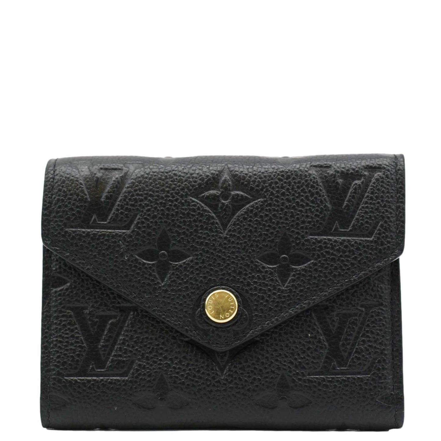 LOUIS VUITTON Victorine Monogram Empreinte Wallet Black