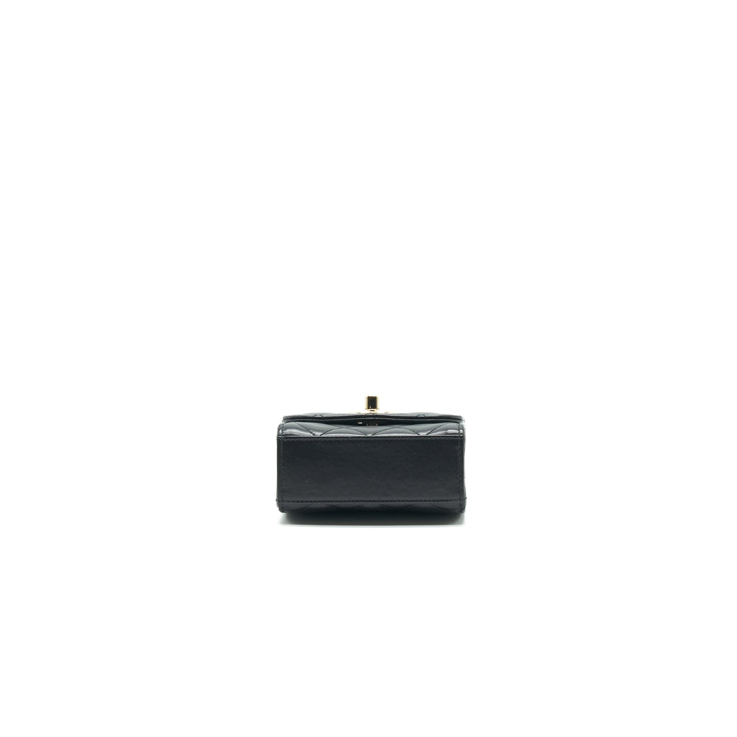 CHANEL LAMBSKIN QUILTED MINI TRENDY CC CHAIN WALLET BLACK