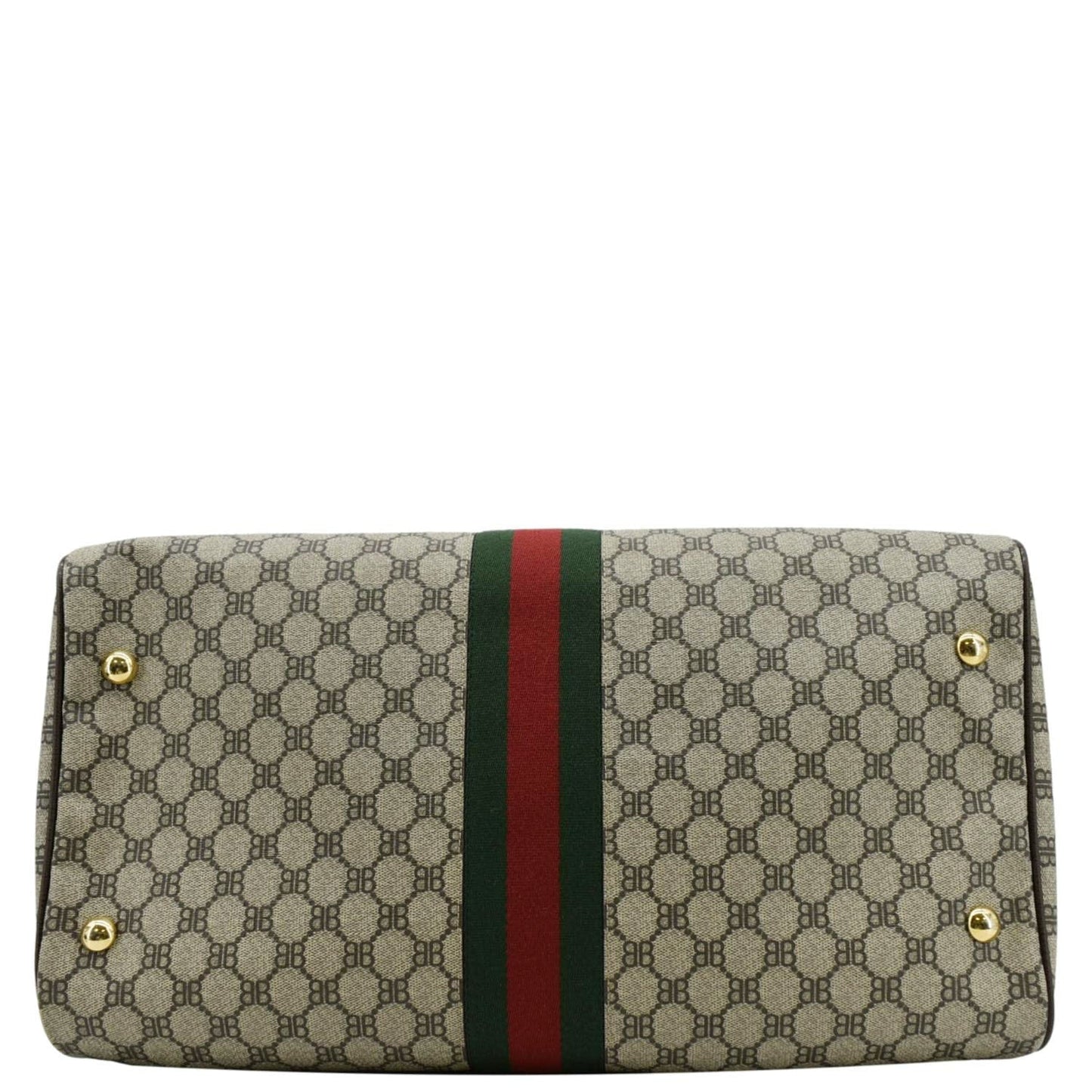 GUCCI X BALENCIAGA Ophidia Carry-On Supreme BB Web Duffle Bag Beige 680124