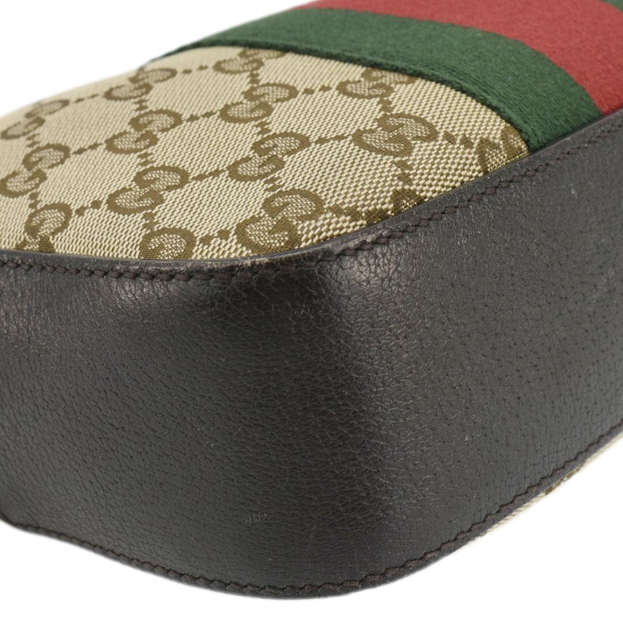 GUCCI Bee Web GG Canvas Camera Crossbody Bag Beige 412008