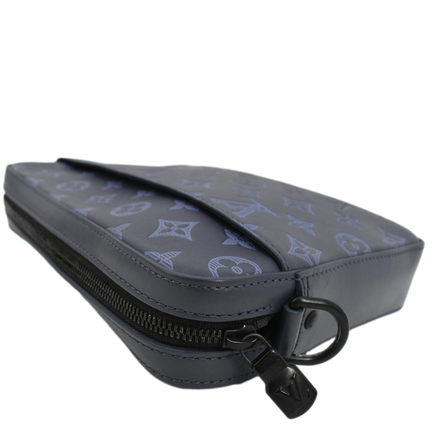LOUIS VUITTON Trio Monogram Shadow Messenger Bag Blue