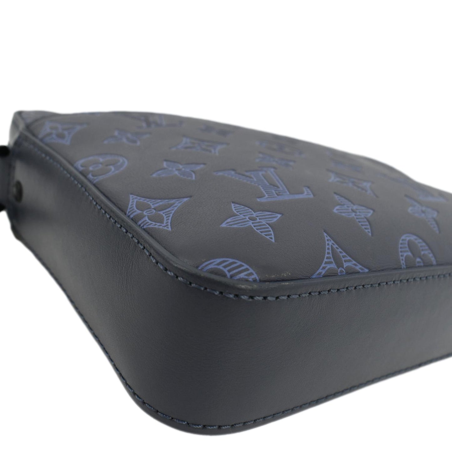 LOUIS VUITTON Trio Monogram Shadow Messenger Bag Blue