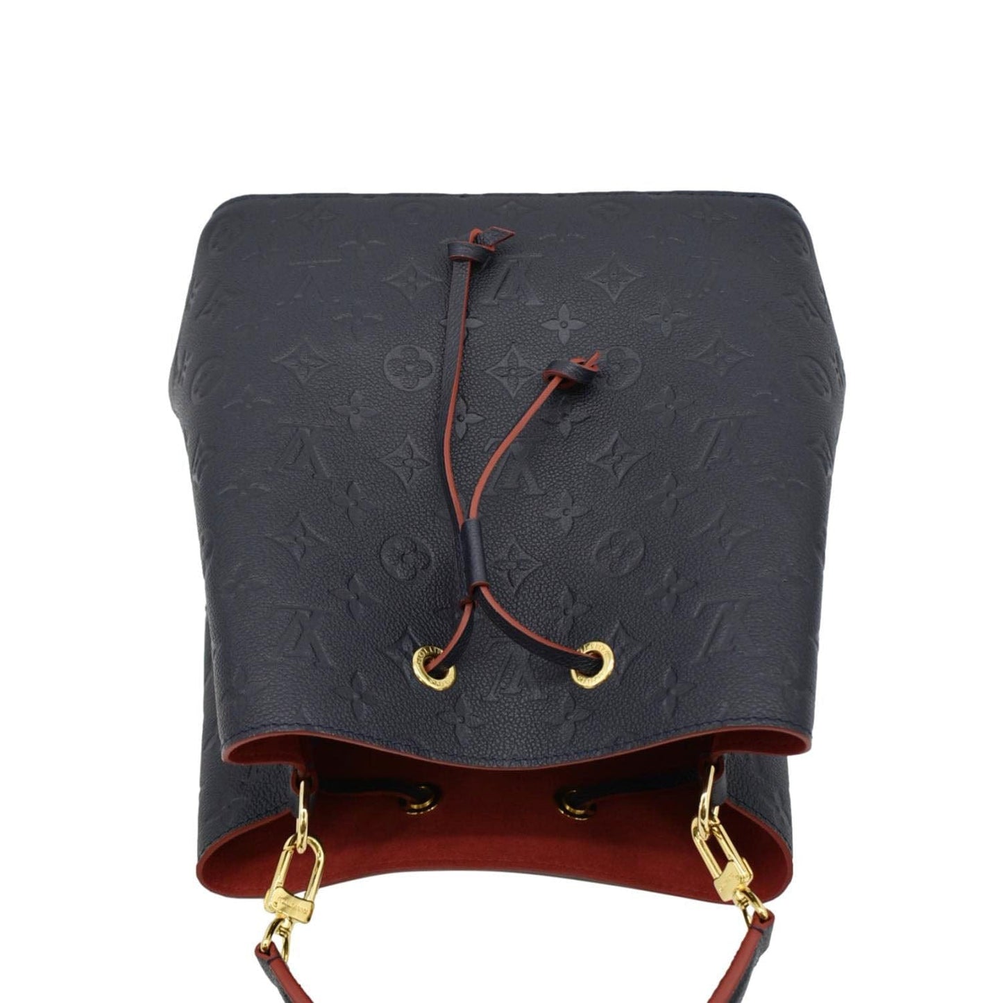 LOUIS VUITTON NeoNoe Monogram Empreinte Leather Shoulder Bag Navy Blue