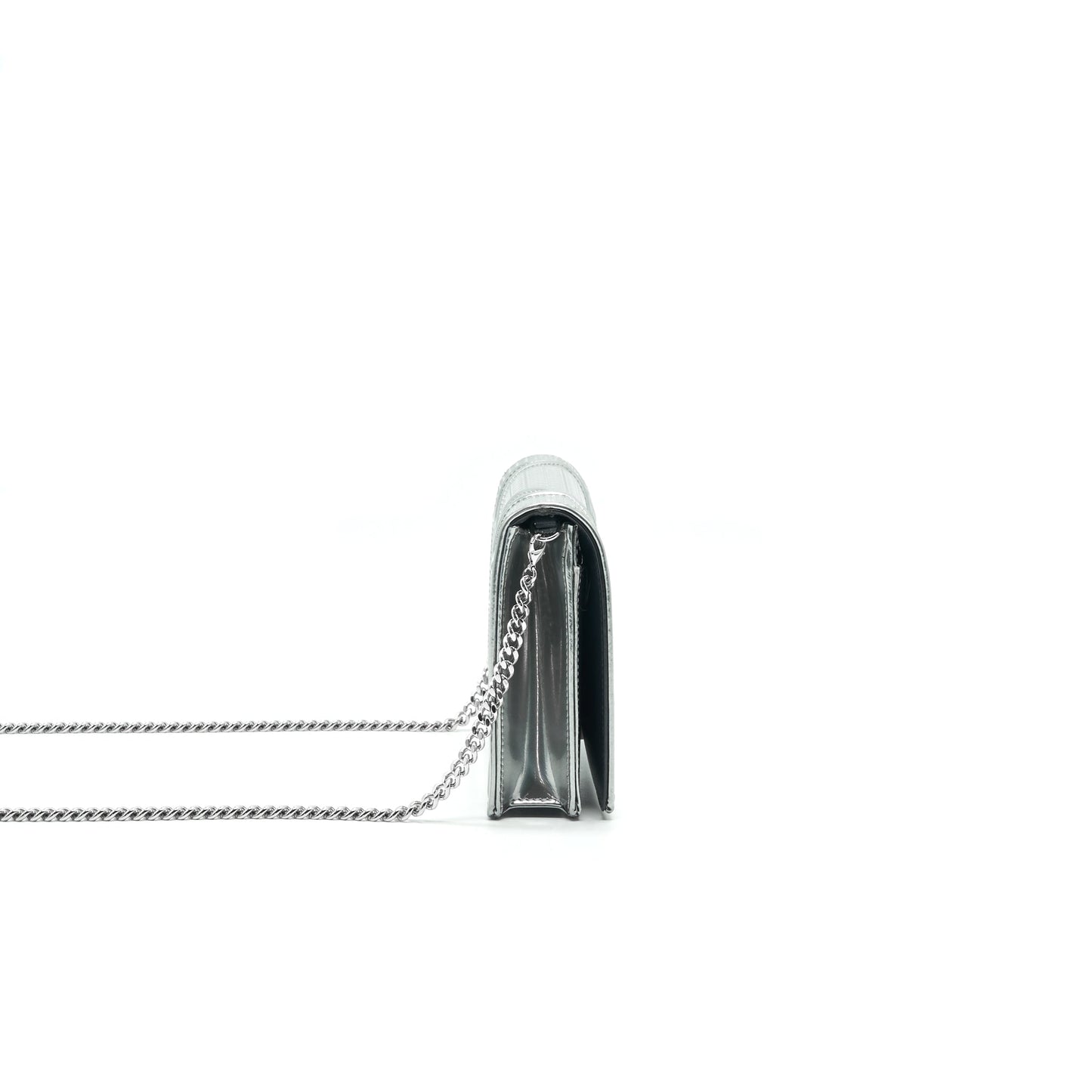 DIOR DIORAMA WALLET ON CHAIN SILVER