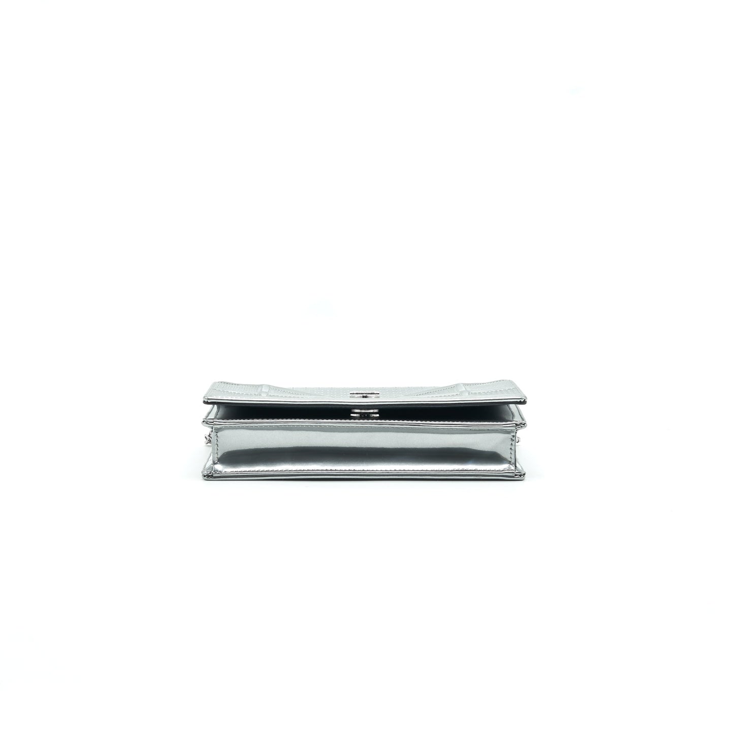 DIOR DIORAMA WALLET ON CHAIN SILVER