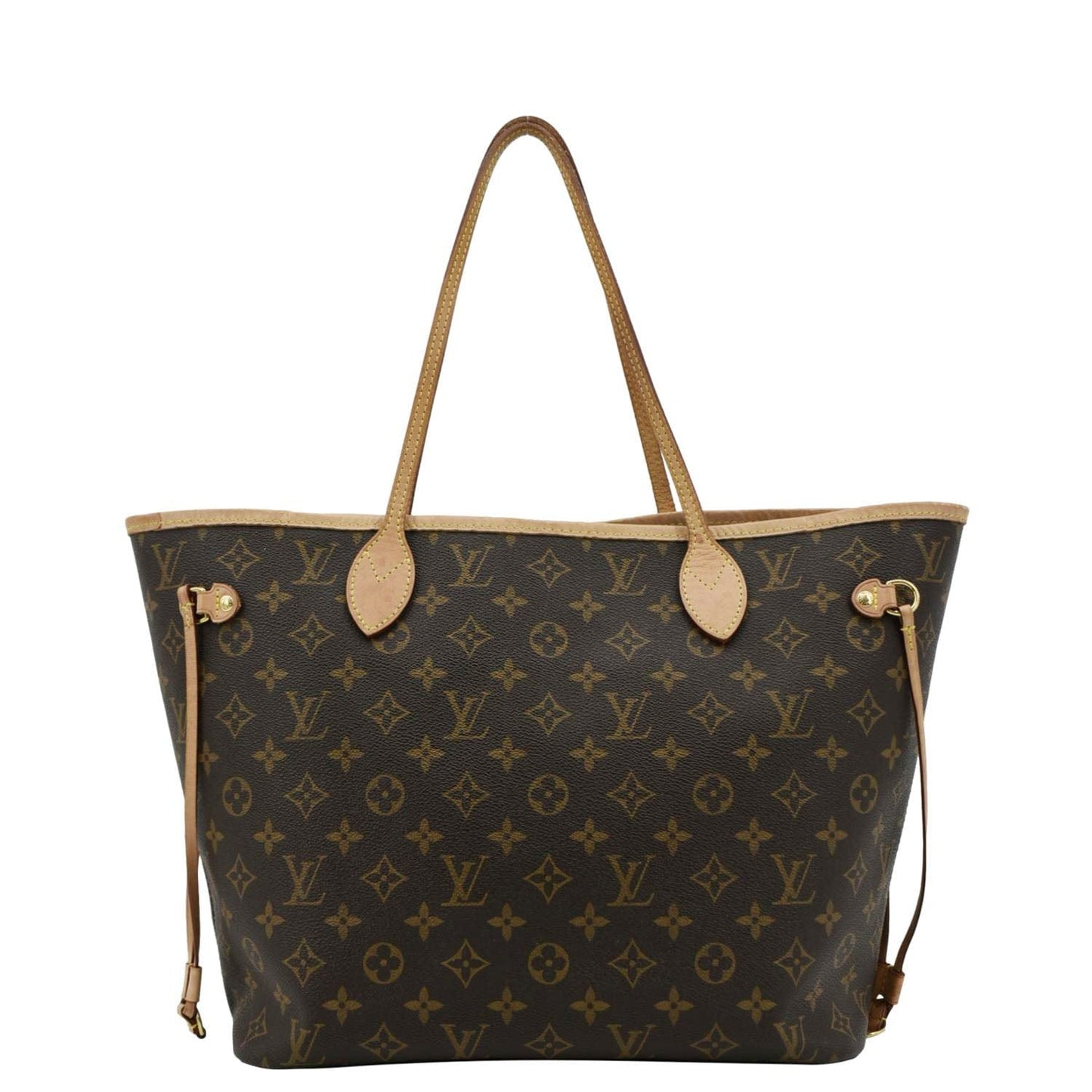 LOUIS VUITTON Neverfull MM Monogram Canvas Tote Bag Brown