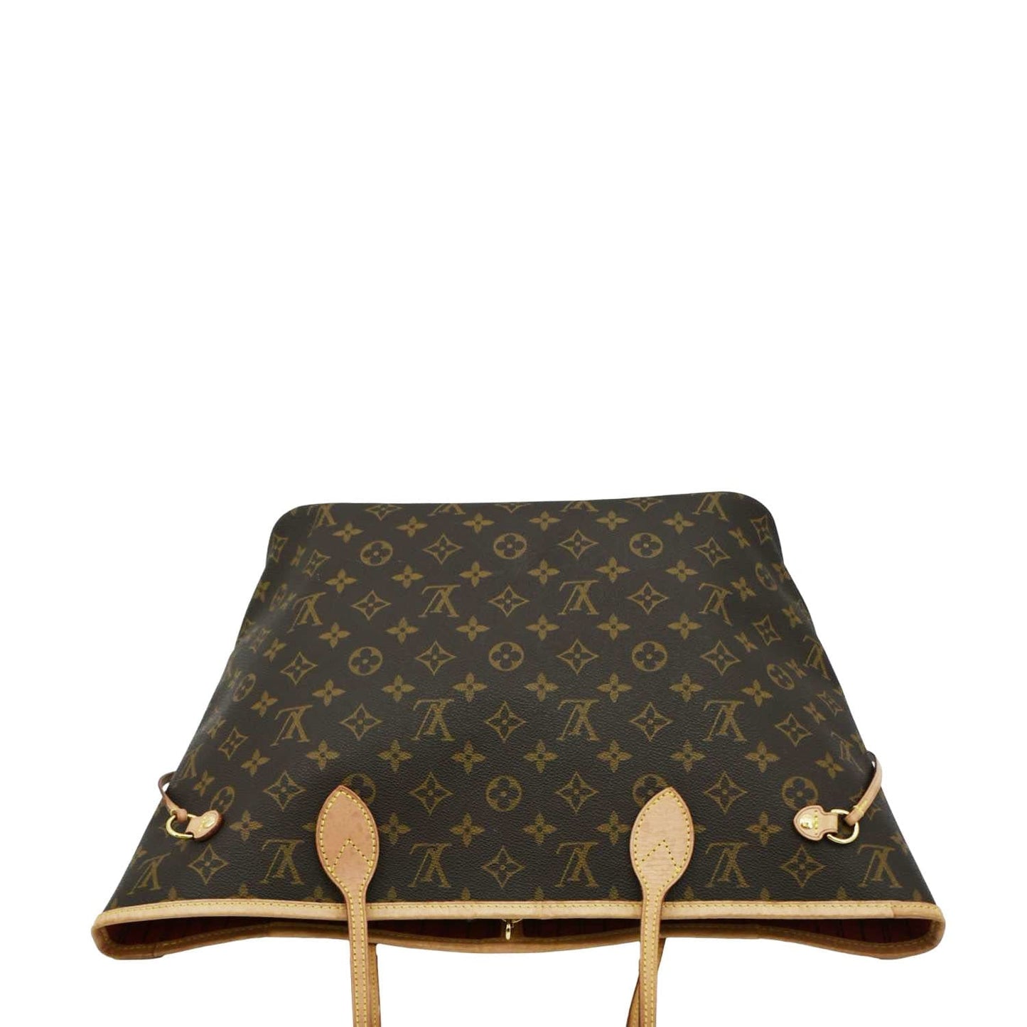 LOUIS VUITTON Neverfull MM Monogram Canvas Tote Bag Brown