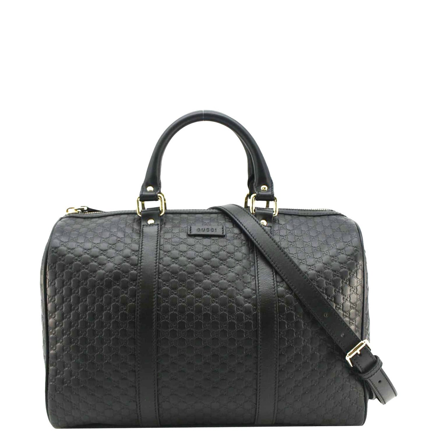 GUCCI  GG Microguccissima Boston Travel Bag Black 449646