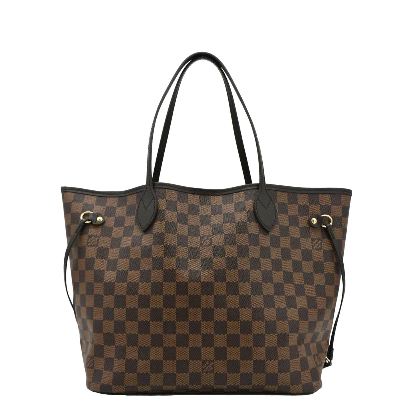LOUIS VUITTON Neverfull MM Damier Ebene Tote Bag Brown