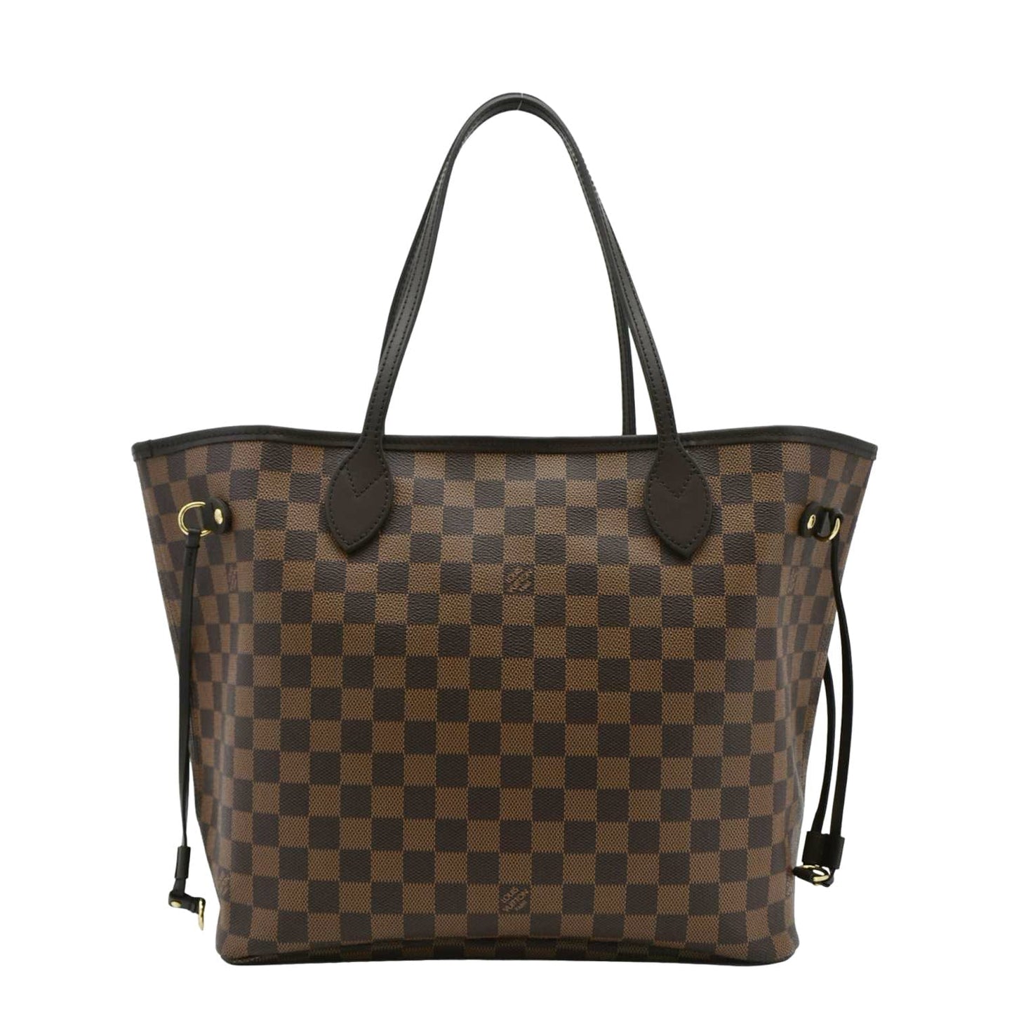 LOUIS VUITTON Neverfull MM Damier Ebene Tote Bag Brown