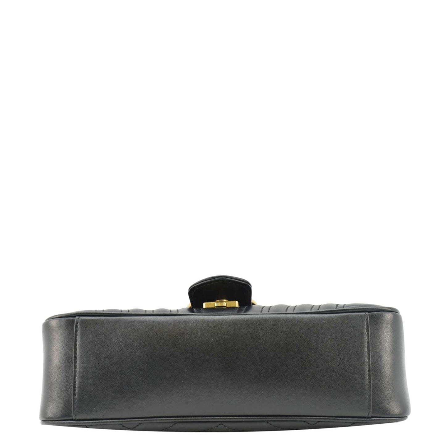 GUCCI GG Marmont Small Matelasse Leather Crossbody Bag Black 443497