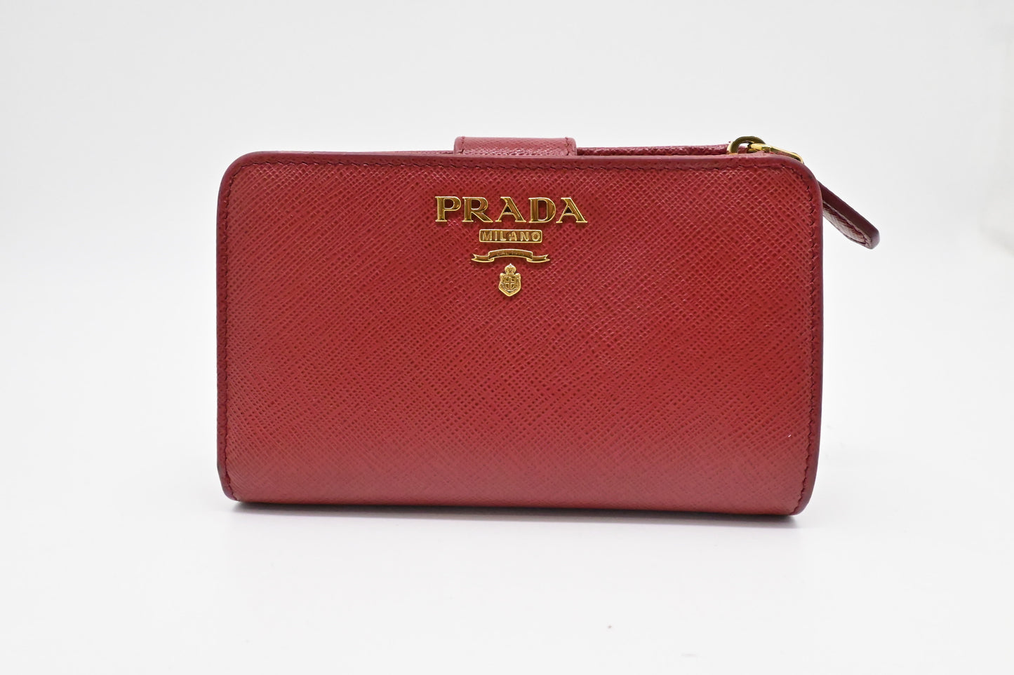 Prada Wallet in Red Saffiano Leather